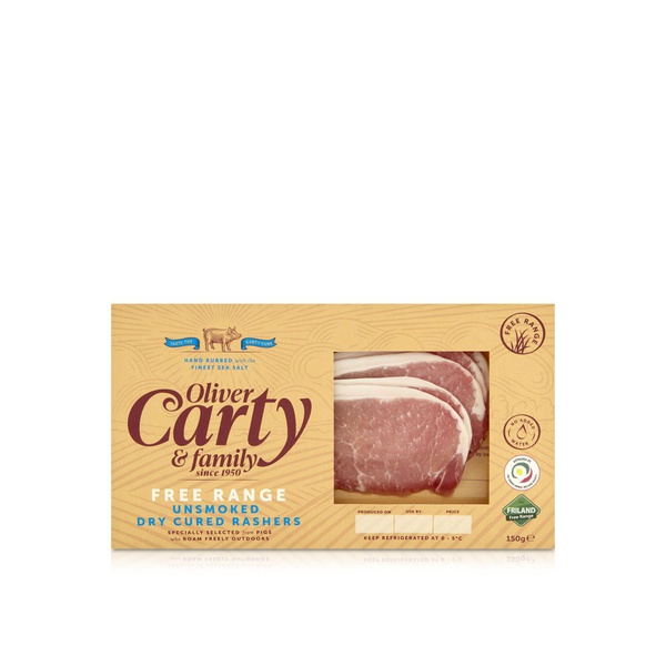 Oliver Carty Pork Cure Back Bacon Rasher 150g