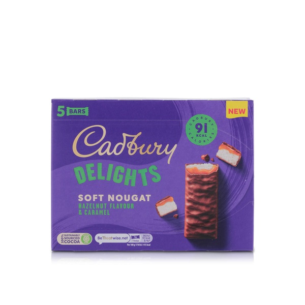 Cadbury Delights Soft Nougat Hazelnut Flavour & Caramel 22g x 5