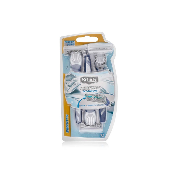 Schick Quattro Titanium Razors x 3