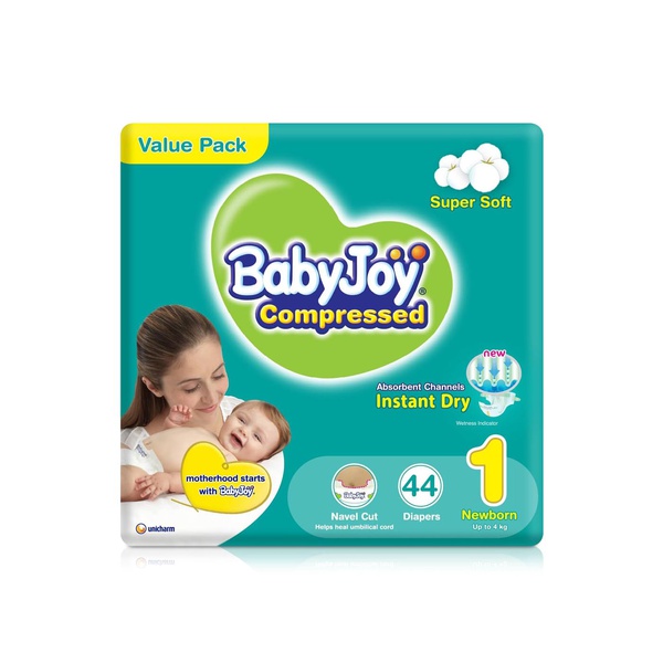 BabyJoy Compressed Diamond Pad Diapers Newborn x 44