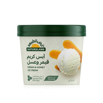 Natureland Organic Cream & Honey Ice Cream 125ml