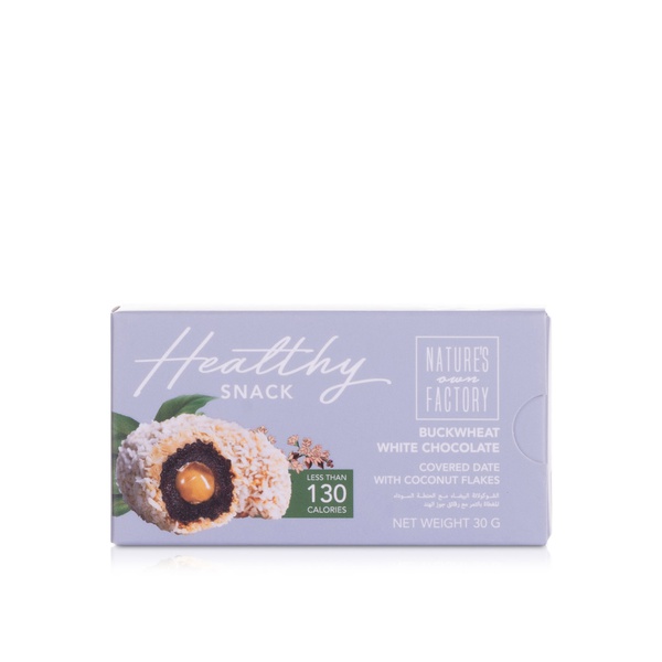 Nature's Own Factory Buckwheat White Chocolate Covered Date with Coconut Flakes 30g