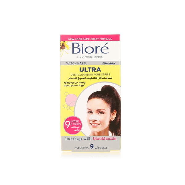 Buy Biore Ultra deep cleansing nose pore strips x9 in UAE
