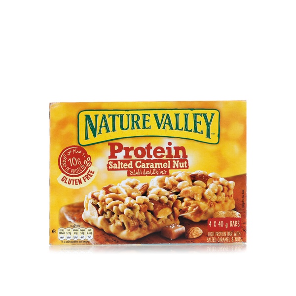 Buy Nature Valley salted caramel nut protein bars 40g in UAE