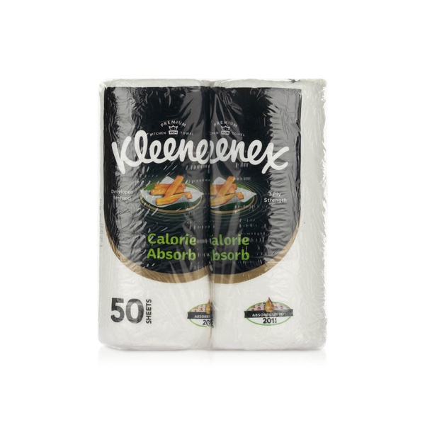 Kleenex Kitchen Towels 3ply 50 Sheets x 2