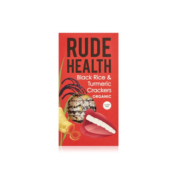 اشتري Rude Health black rice and turmeric crackers 100g في الامارات