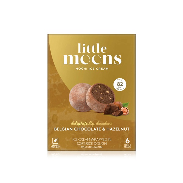 Little Moons Vegan Belgian Chocolate And Hazelnut Mochi Ice Cream 6 X 32G