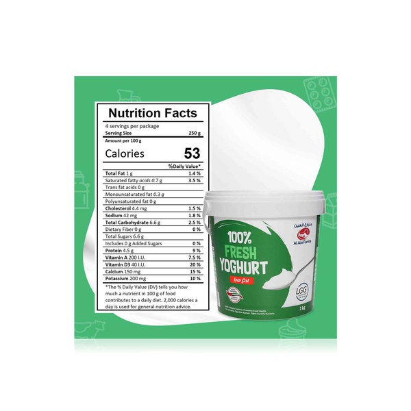 Al Ain Farms Fresh Low-Fat Yoghurt 1kg
