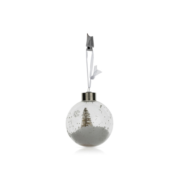 Premier Glass Ball with Tree Inside Ornament 80mm