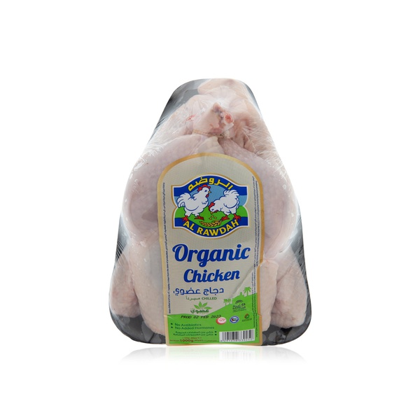 اشتري Al Rawdah organic whole chicken 1kg في الامارات
