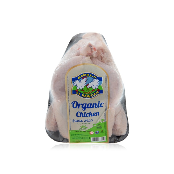 Buy Al Rawdah organic whole chicken 1kg in UAE