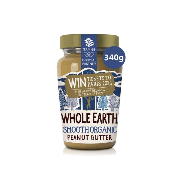 Whole Earth Organic Smooth Peanut Butter 340g