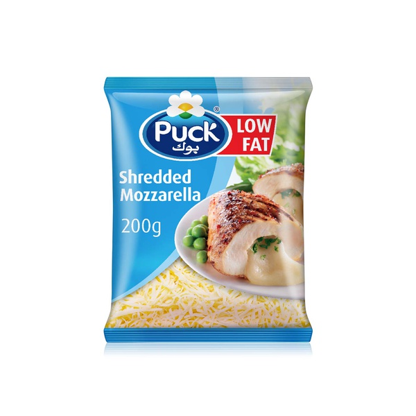 Buy Puck shredded low fat Mozzarella 200g in UAE