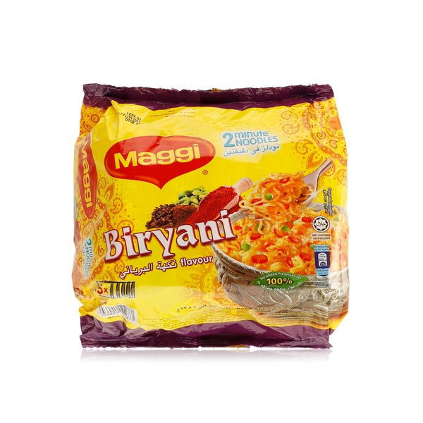 Buy Maggi biryani flavour noodles 5 x 77g in UAE