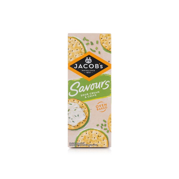 Jacob's Savours Thin Sour Cream & Chive Crackers 150g