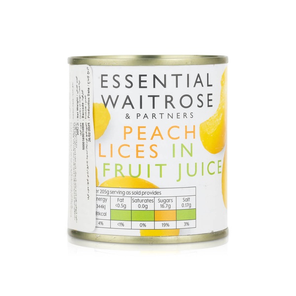 Waitrose Essential Peach Slices in Grape Juice 125g