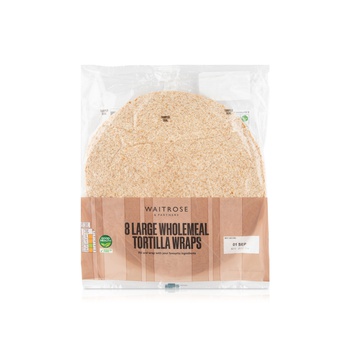 Waitrose Wholemeal Tortilla Wraps 490g