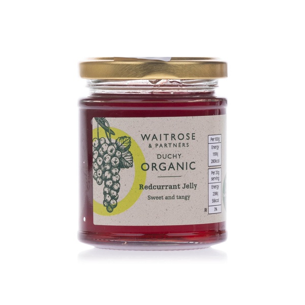 Buy Waitrose Duchy Organic Redcurrant Jelly 220g in UAE