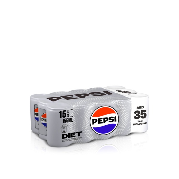 اشتري Pepsi Diet cans 15 x 155ml في الامارات