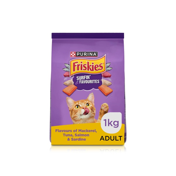 Buy Friskies surfin favourites dry cat food 1kg in UAE