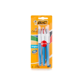 Bic Ballpoint Pen 4 Colours Original x 3