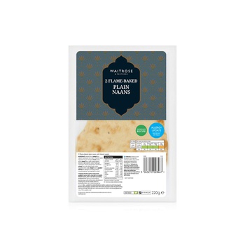 Waitrose Plain Naan 220g