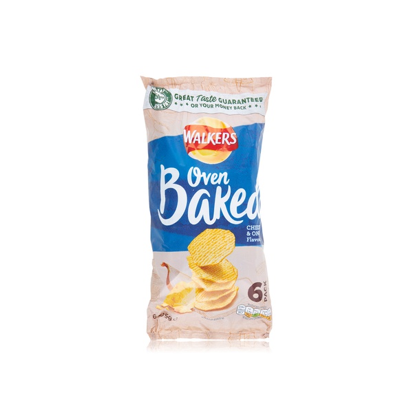 اشتري Walkers cheese & onion oven baked crisps 6x25g في الامارات