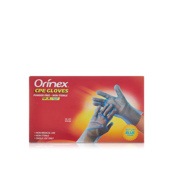 Orinex Cape Gloves Powder-Free Blue Medium x 100