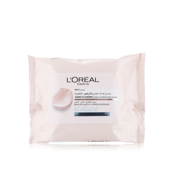 اشتري LOreal Paris Rare Flowers wipes normal to combination skin x25 في الامارات