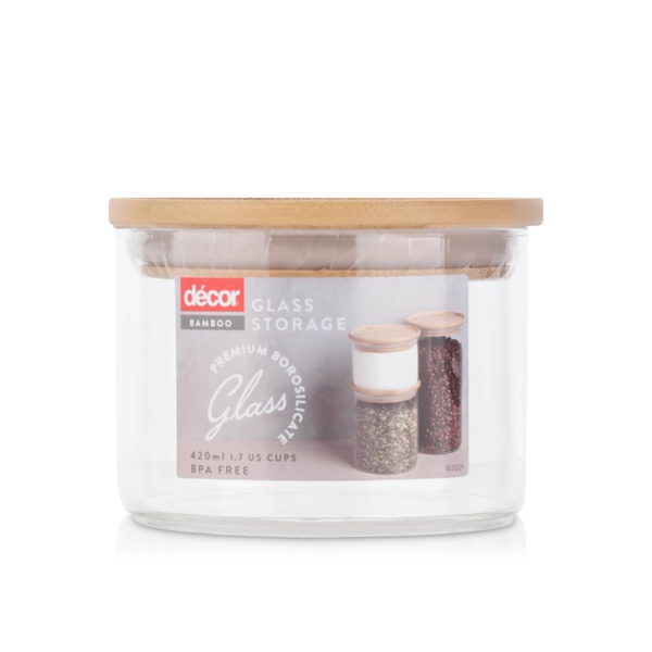 Decor Glass Bamboo Canister 420ml