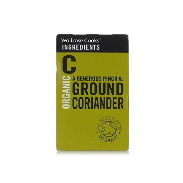 Buy Waitrose Cooks Ingredients organic ground coriander 37g in UAE