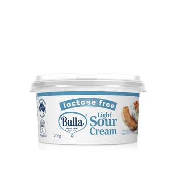 Bulla Lactose Free Light Sour Cream 200ml