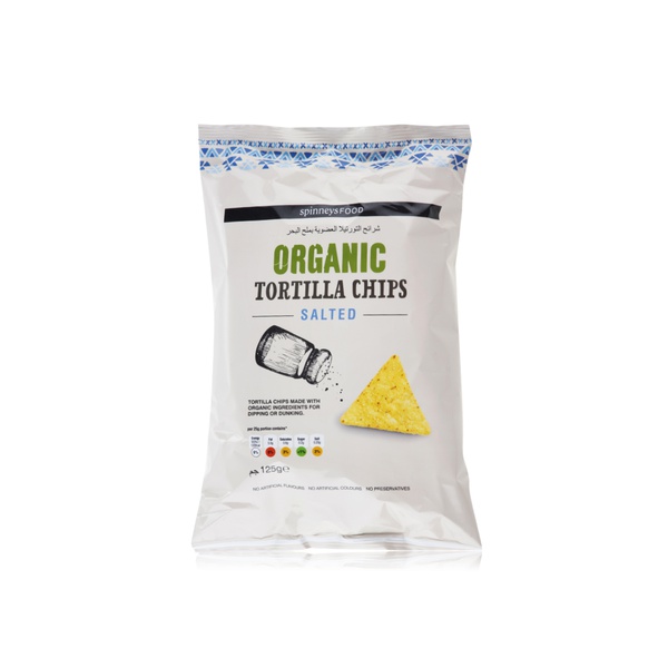 Buy Spinneysfood salted organic tortilla chips 125g in UAE