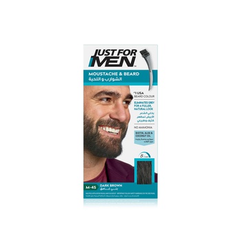 Just for Men Brush-in Color Gel for Moustache, Beard and Sideburns - Dark Brown M-45