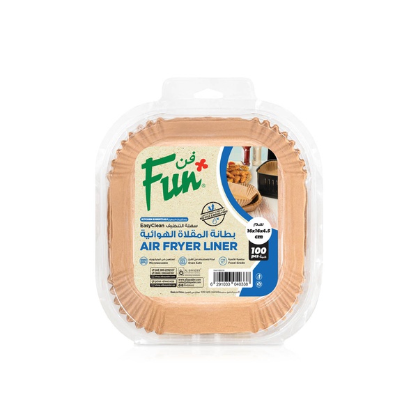 Fun Air Fryer Liners Square 16x16x4.5cm x 100