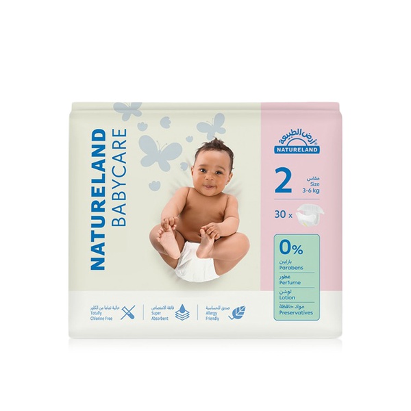 Natureland Babycare Size 2 Diapers x 30 (3-6kg)