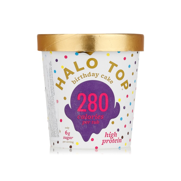 Buy Halo Top birthday cake ice cream 473ml in UAE