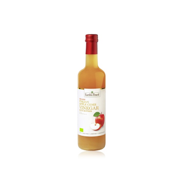 Buy Earths Finest organic apple cider vinegar with mother 500ml in UAE