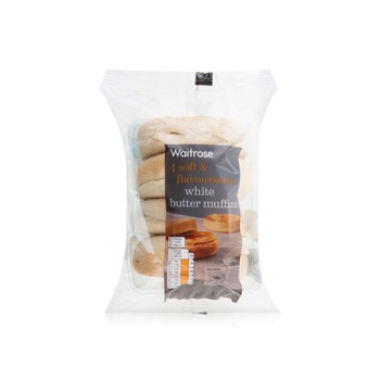 Waitrose White Butter Muffins x 4