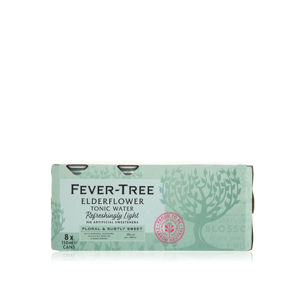Fever Tree Light Elderflower Tonic Water 150ml x 8