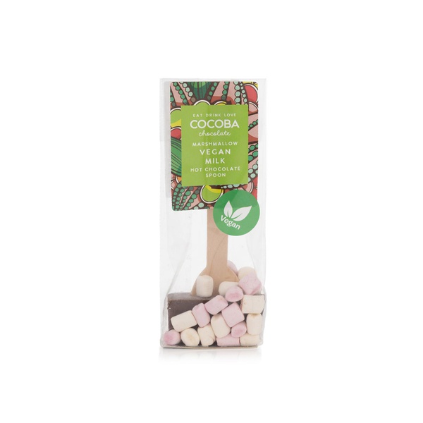 Buy Cocoba vegan marshmallow milk hot chocolate spoon 50g in UAE