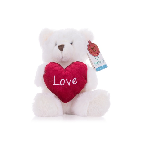 Keel Toys Harry Bear with Heart Cream 20cm