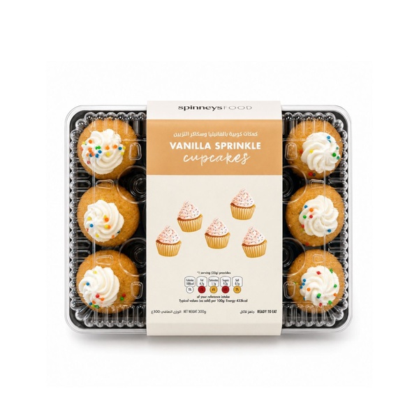 Spinneysfood Mini Vanilla Cupcakes 300g