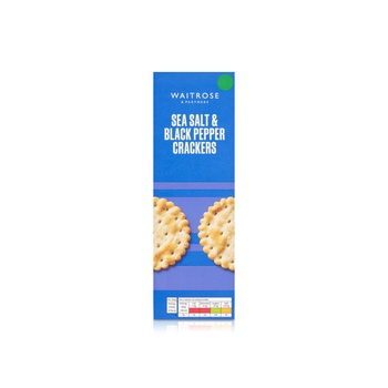 Waitrose Salt and Black Pepper Crackers 185g