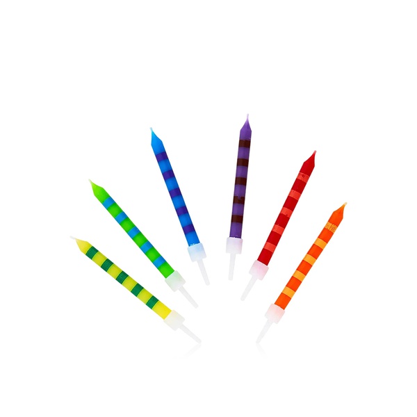 Talking Tables Birthday Bash Striped Candles 24 Pack