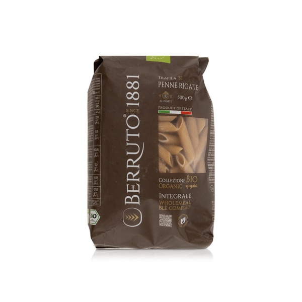 Berruto 1881 Organic Wholemeal Penne Rigate Pasta 500g