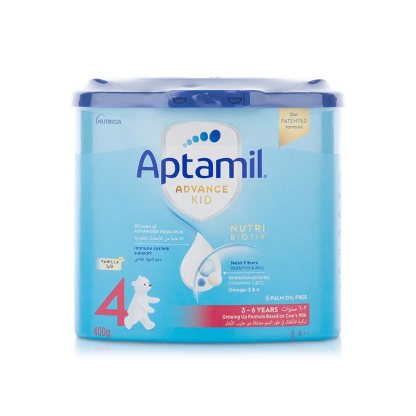 Buy Aptamil advance kid 4 nutri biotik growing up milk formula 3-6 years 400g in UAE