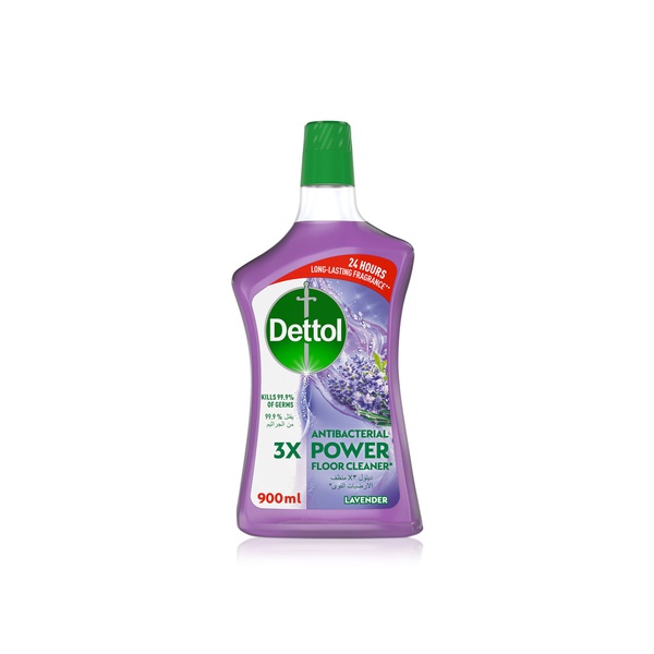 Buy Dettol antibacterial power floor cleaner lavender 900ml in UAE