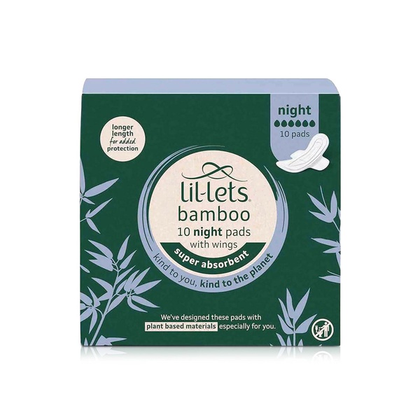 Lil-Lets Bamboo Pads Night x 10