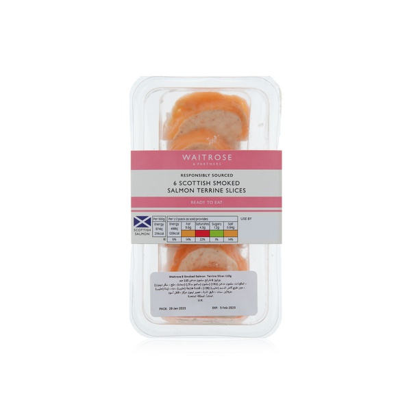 Buy Waitrose 6 Scottish Smoked Salmon Terrine Slices in UAE